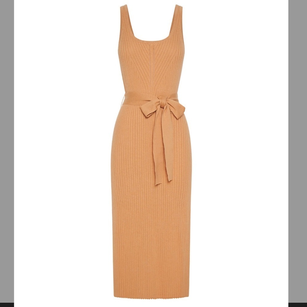 Kivari Arizona Rib Midi Dress – Tangerine